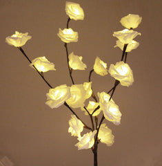1 Set of 50cm H 20 LED White Rose Tree Branch Stem Fairy Light Wedding Event Party Function Table Vase Centrepiece Decoration Tristar Online