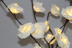 1 Set of 50cm H 20 LED White Rose Tree Branch Stem Fairy Light Wedding Event Party Function Table Vase Centrepiece Decoration Tristar Online