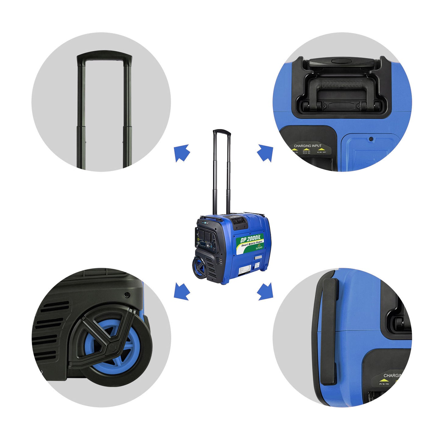 Sunovo 2000W Portable Power Station Solar Inverter Generator Tristar Online