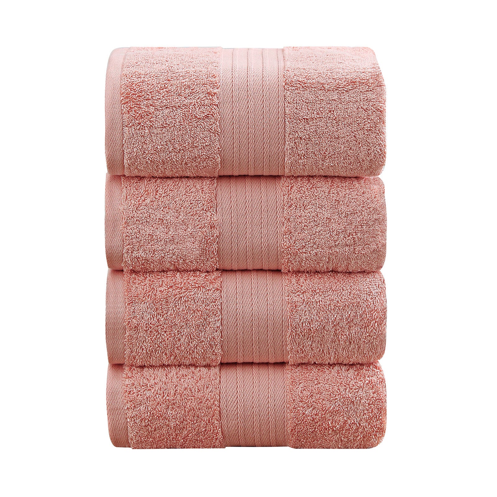 Linenland 4 Piece Cotton Bath Towels Set - Coral Tristar Online
