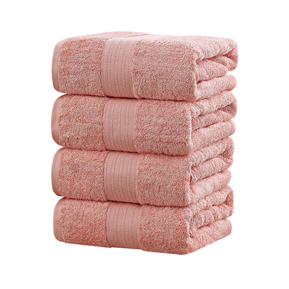 Linenland 4 Piece Cotton Bath Towels Set - Coral Tristar Online