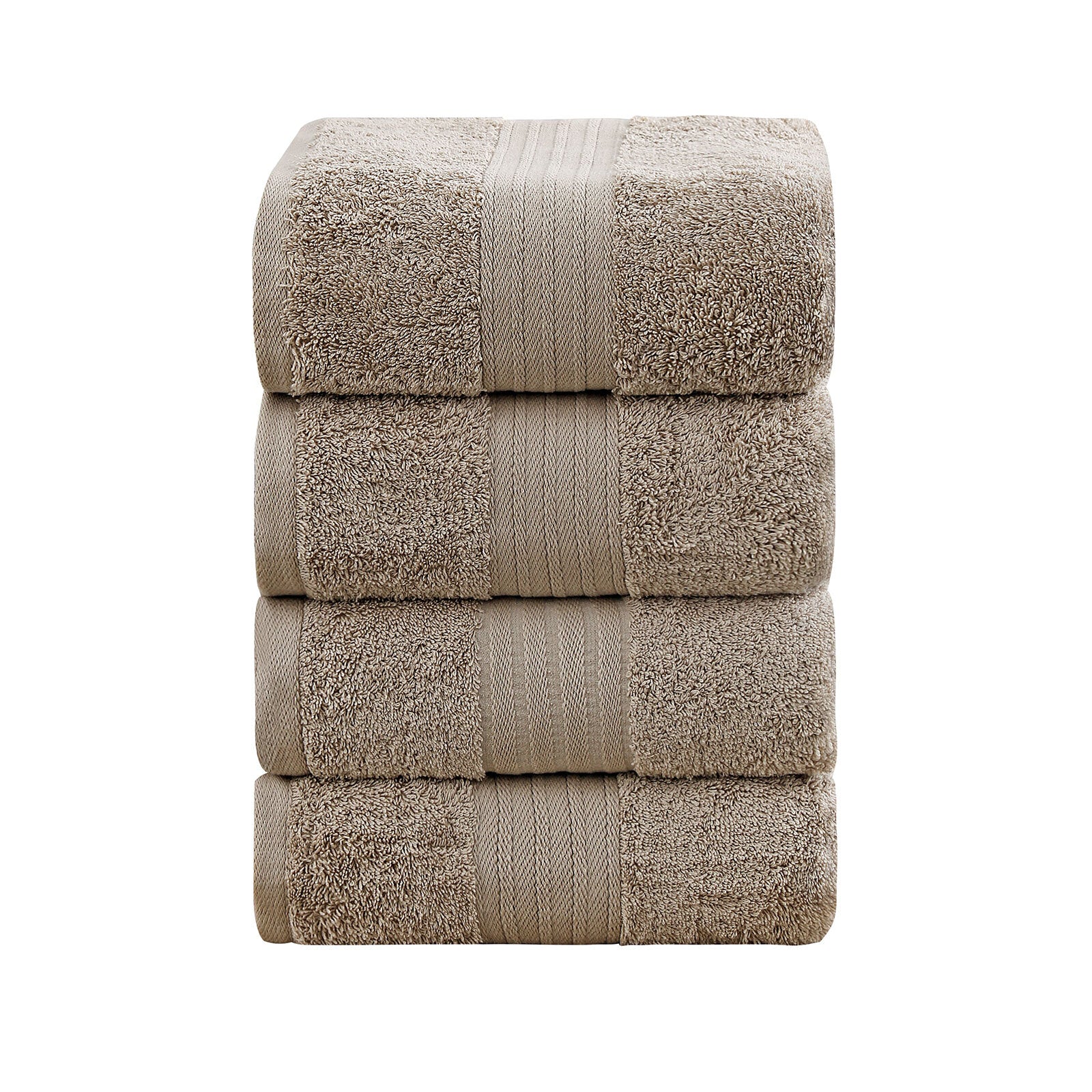 Linenland 4 Piece Cotton Bath Towels Set - Sandstone Tristar Online