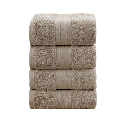Linenland 4 Piece Cotton Bath Towels Set - Sandstone Tristar Online