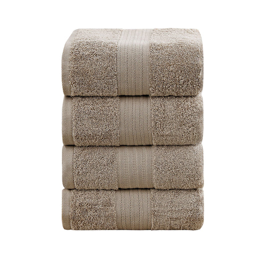 Linenland 4 Piece Cotton Bath Towels Set - Sandstone Tristar Online