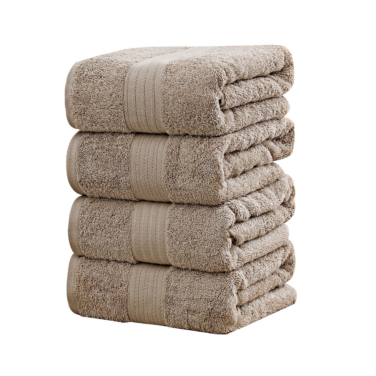 Linenland 4 Piece Cotton Bath Towels Set - Sandstone Tristar Online