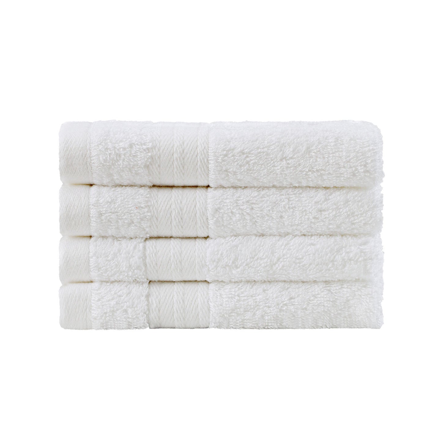 Linenland Bath Towel Set - 4 Piece Cotton Washcloths - White Tristar Online