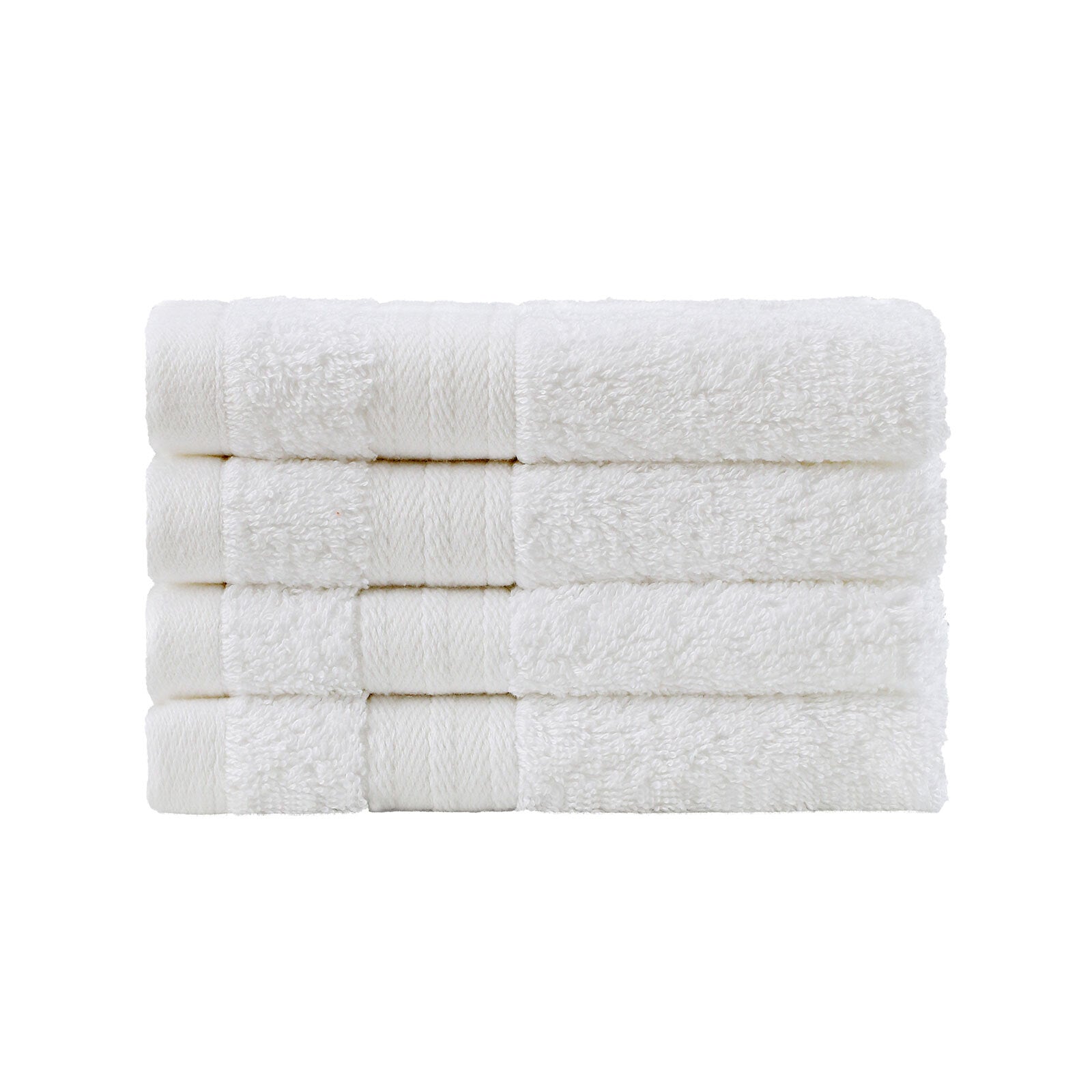 Linenland Bath Towel Set - 4 Piece Cotton Washcloths - White Tristar Online