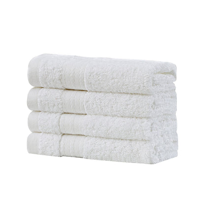 Linenland Bath Towel Set - 4 Piece Cotton Washcloths - White Tristar Online