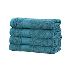 Linenland Bath Towel 4 Piece Cotton Hand Towels Set - Blue Tristar Online