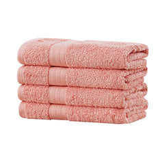 Linenland Bath Towel 4 Piece Cotton Hand Towels Set - Coral Tristar Online