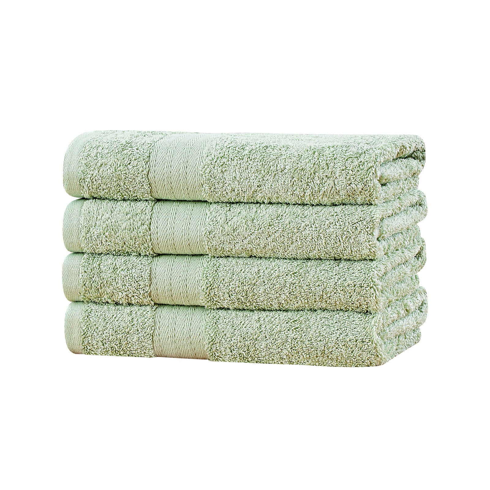 Linenland Bath Towel 4 Piece Cotton Hand Towels Set - Sage Green Tristar Online