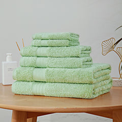 Luxury 6 Piece Soft and Absorbent Cotton Bath Towel Set - Sage Green Tristar Online