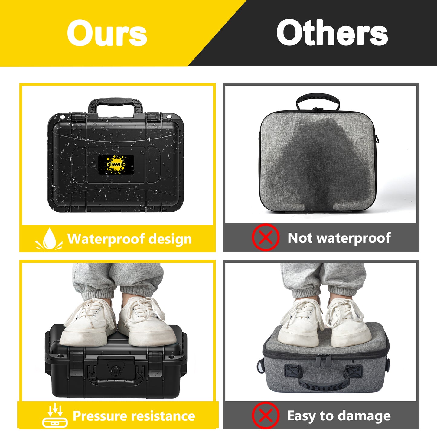 DEVASO Carrying Case for Nintendo Switch OLED Case, Professional Safe Hard-Black Tristar Online