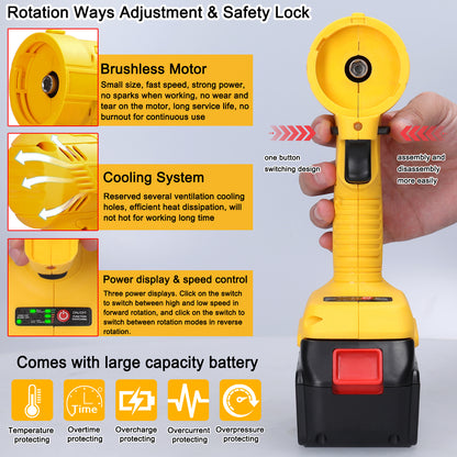 7in1 Multi-function Rechargeable Li-ion Electric Machine Set Electric Hammer Drill Chainsaw Conversion Tool Set Power Tool Kit Tristar Online
