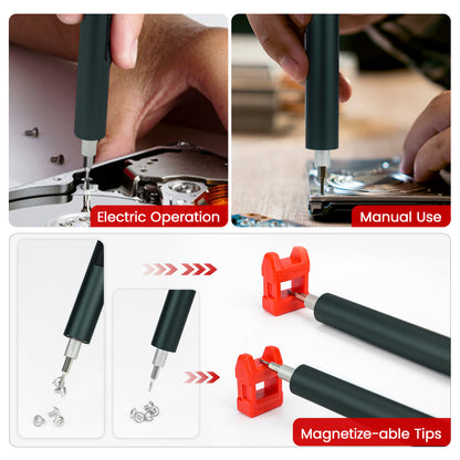 KAIWEETS Mini Electric Screwdriver, 137 in 1 Electric Precision Screwdriver Tristar Online