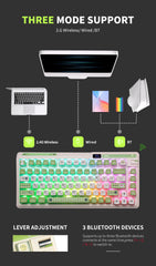 KZZI K75 PRO RGB 75% Wireless Gasket Mechanical Lemon Green Keyboard, Triple Mode, Eternity Tactile Switch Tristar Online