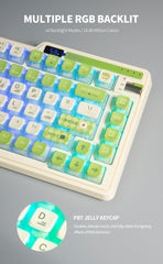 KZZI K75 PRO RGB 75% Wireless Gasket Mechanical Lemon Green Keyboard, Triple Mode, Eternity Tactile Switch Tristar Online