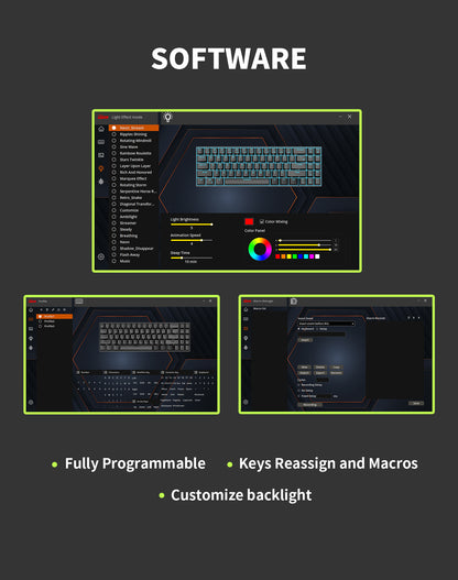 KZZI K75 PRO RGB 75% Wireless Gasket Mechanical Lemon Green Keyboard, Triple Mode, Eternity Tactile Switch Tristar Online