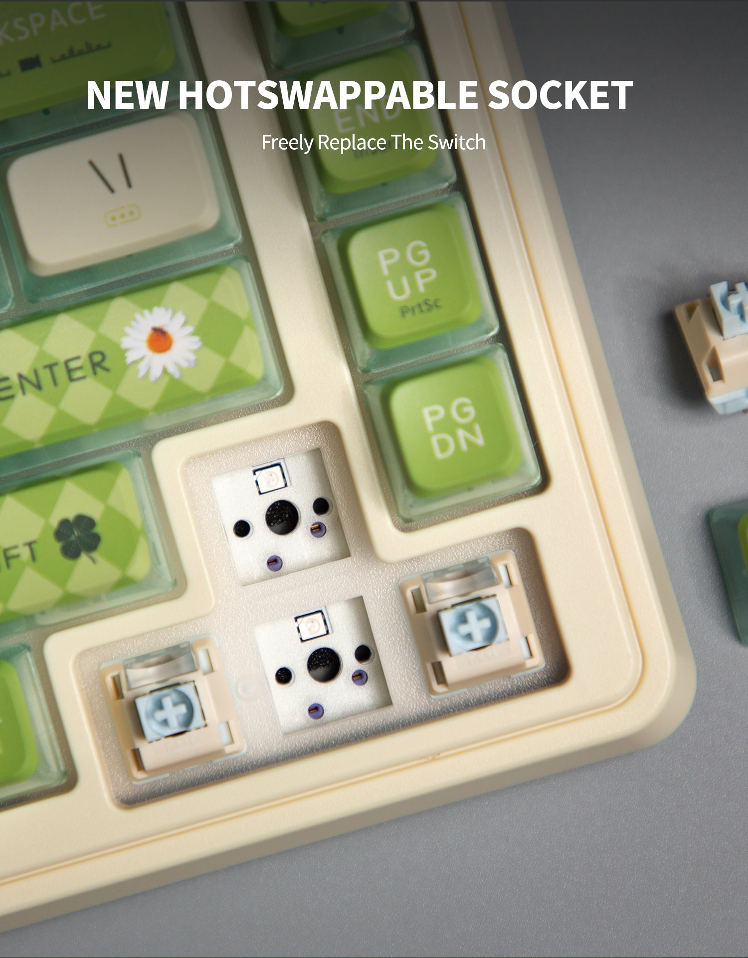 KZZI K75 PRO RGB 75% Wireless Gasket Mechanical Lemon Green Keyboard, Triple Mode, Eternity Tactile Switch Tristar Online