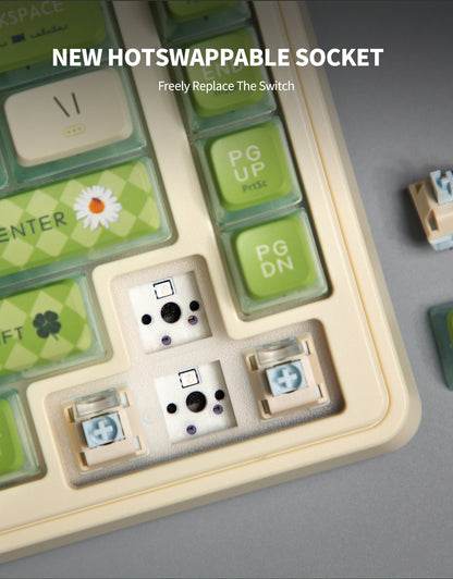 KZZI K75 PRO RGB 75% Wireless Gasket Mechanical Lemon Green Keyboard, Triple Mode, Eternity Tactile Switch Tristar Online