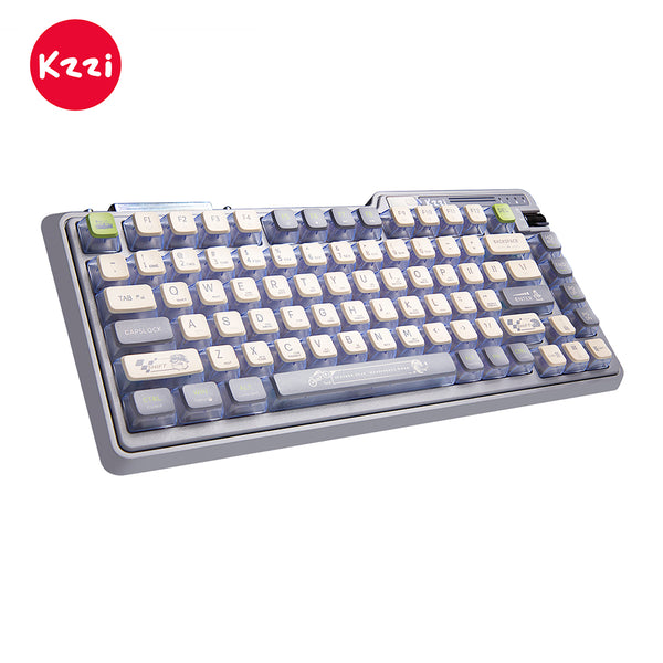 KZZI K75 PRO RGB 75% Wireless Gasket Mechanical Night Grey Keyboard, Triple Mode, Eternity Tactile Switch Tristar Online