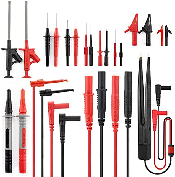 KAIWEETS 23PCS Multimeter Test Leads Kit with Replaceable Precision Probes Set and Alligator Clips, Test Probes, Test Hook, Flexible Wires Professional Kit General Use for Digital Electrical Testing Tristar Online