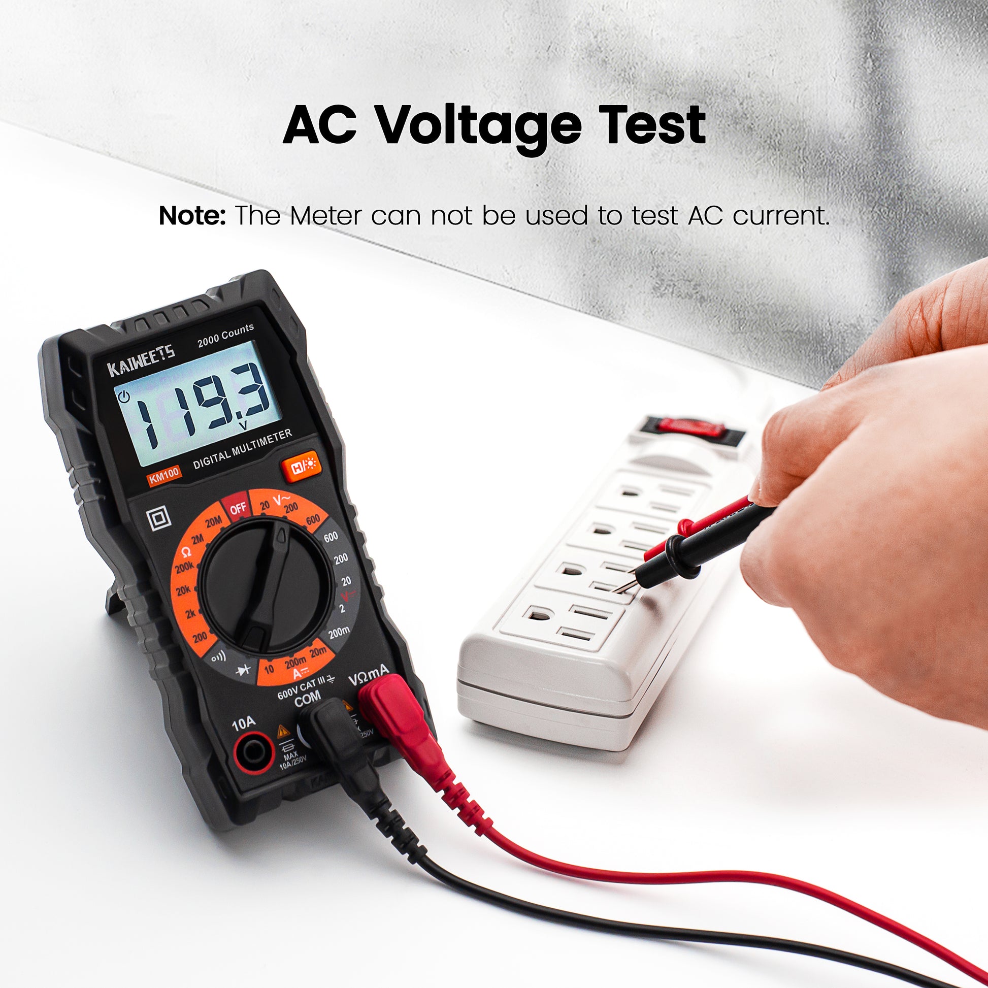 KAIWEETS Digital Multimeter with Case, DC AC Voltmeter, Ohm Volt Amp Test Meter and Continuity Test Diode Voltage Tester for Household Outlet, Automotive Battery Test (Anti-Burn with Double Fuses) Tristar Online