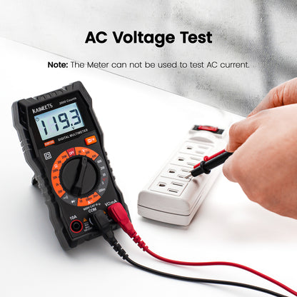 KAIWEETS Digital Multimeter with Case, DC AC Voltmeter, Ohm Volt Amp Test Meter and Continuity Test Diode Voltage Tester for Household Outlet, Automotive Battery Test (Anti-Burn with Double Fuses) Tristar Online