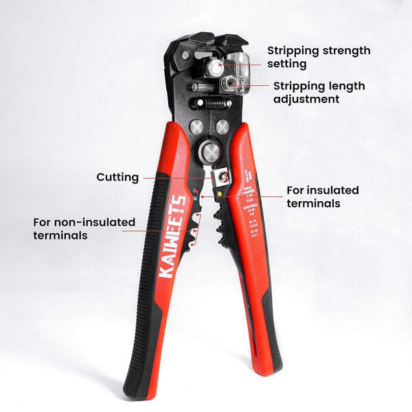 Kaiweets KWS-103 Self Adjusting Wire Stripper Wire Cutter Cable Stripper Clamp Tristar Online