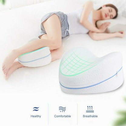 Leg Knee Support Pillow, Orthopedic Memory Foam Wedge Contour Pillow for Thighs, Leg Pillow for Back Hip Legs Knee Support Wedge and Pressure Relief, Washable Cover Tristar Online