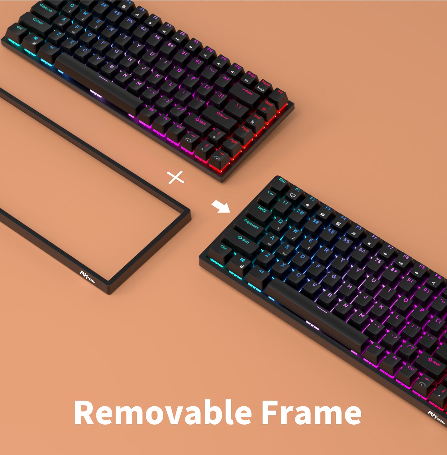 ROYAL KLUDGE RK84 Wireless Hot Swap Black 65% Mechanical Keyboard, Brown Switch Tristar Online