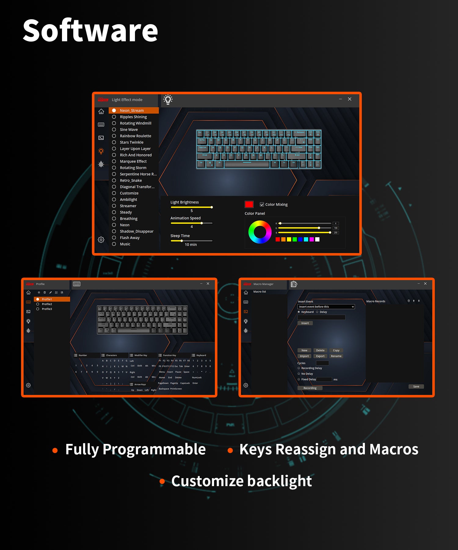 ROYAL KLUDGE RK84 Wireless Hot Swap Black 65% Mechanical Keyboard, Brown Switch Tristar Online