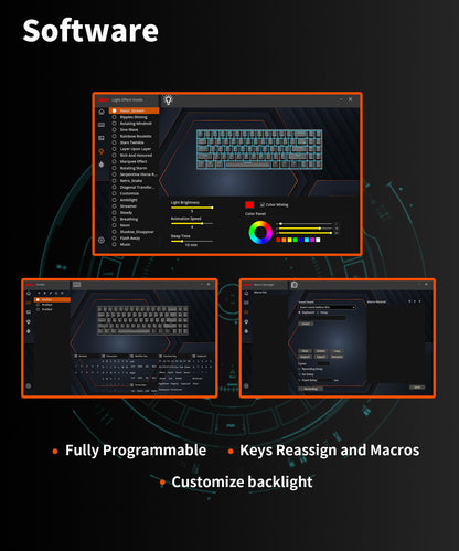 ROYAL KLUDGE RK84 Wireless Hot Swap Black 65% Mechanical Keyboard, Brown Switch Tristar Online