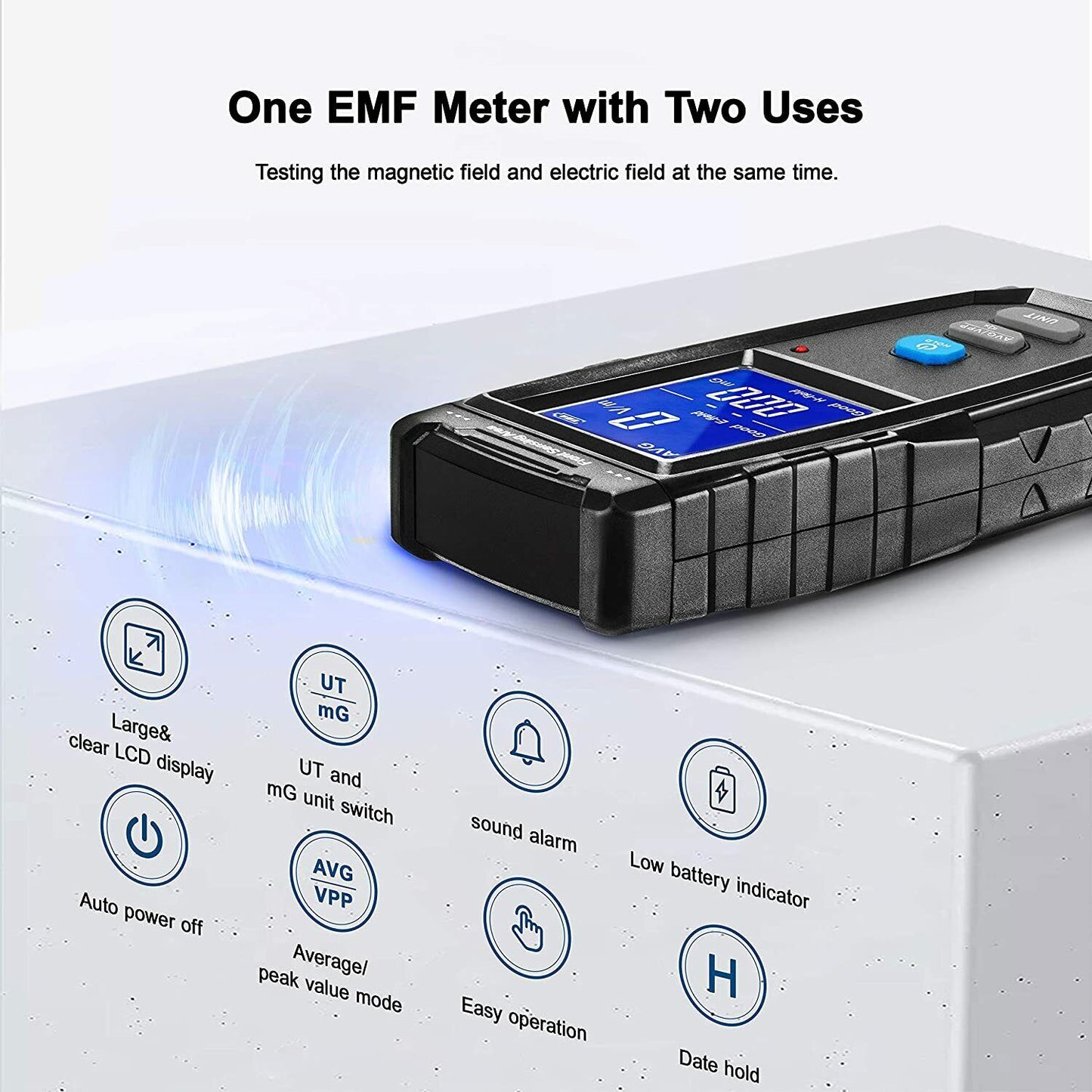 ERICKHILL EMF Meter Digital Electromagnetic Field Radiation Detector Machine Tristar Online