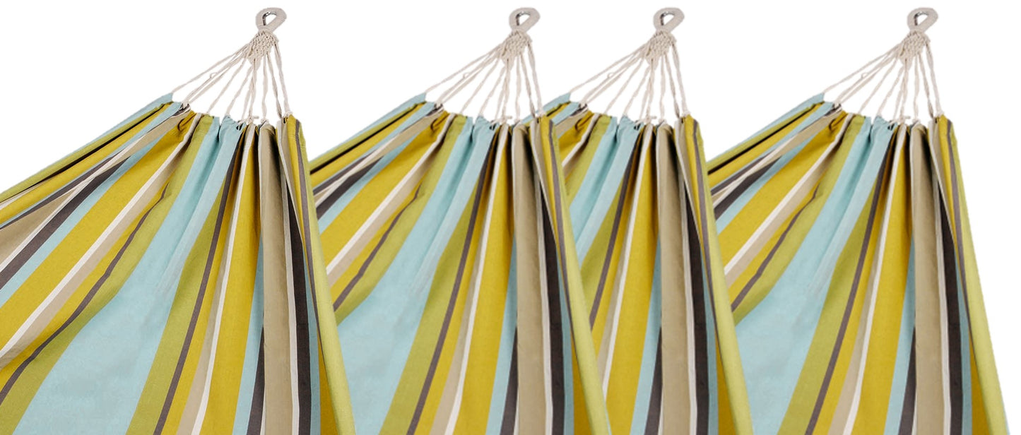 Pack of 4 Corban Aqua Hammocks Multicoloured Stripes 220x140cm Tristar Online