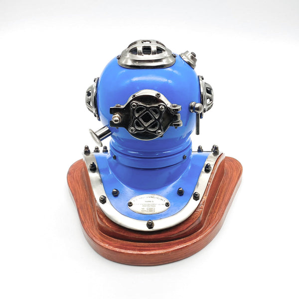US Navy Mark V Diving Helmet Miniature 230mm - Blue Tristar Online