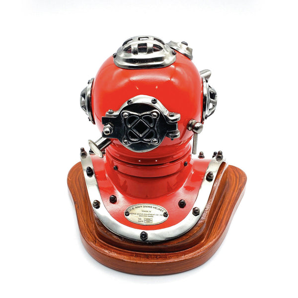 US Navy Mark V Diving Helmet Miniature 230mm - Red Tristar Online