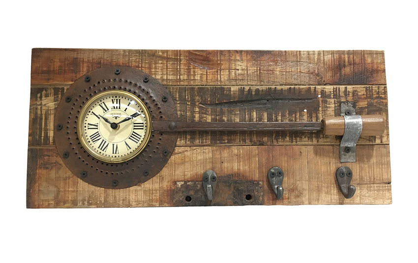 Wall Clock - Frying Pan On Recycled Wood Tristar Online