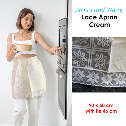 Army and Navy Lace Apron Cream Tristar Online