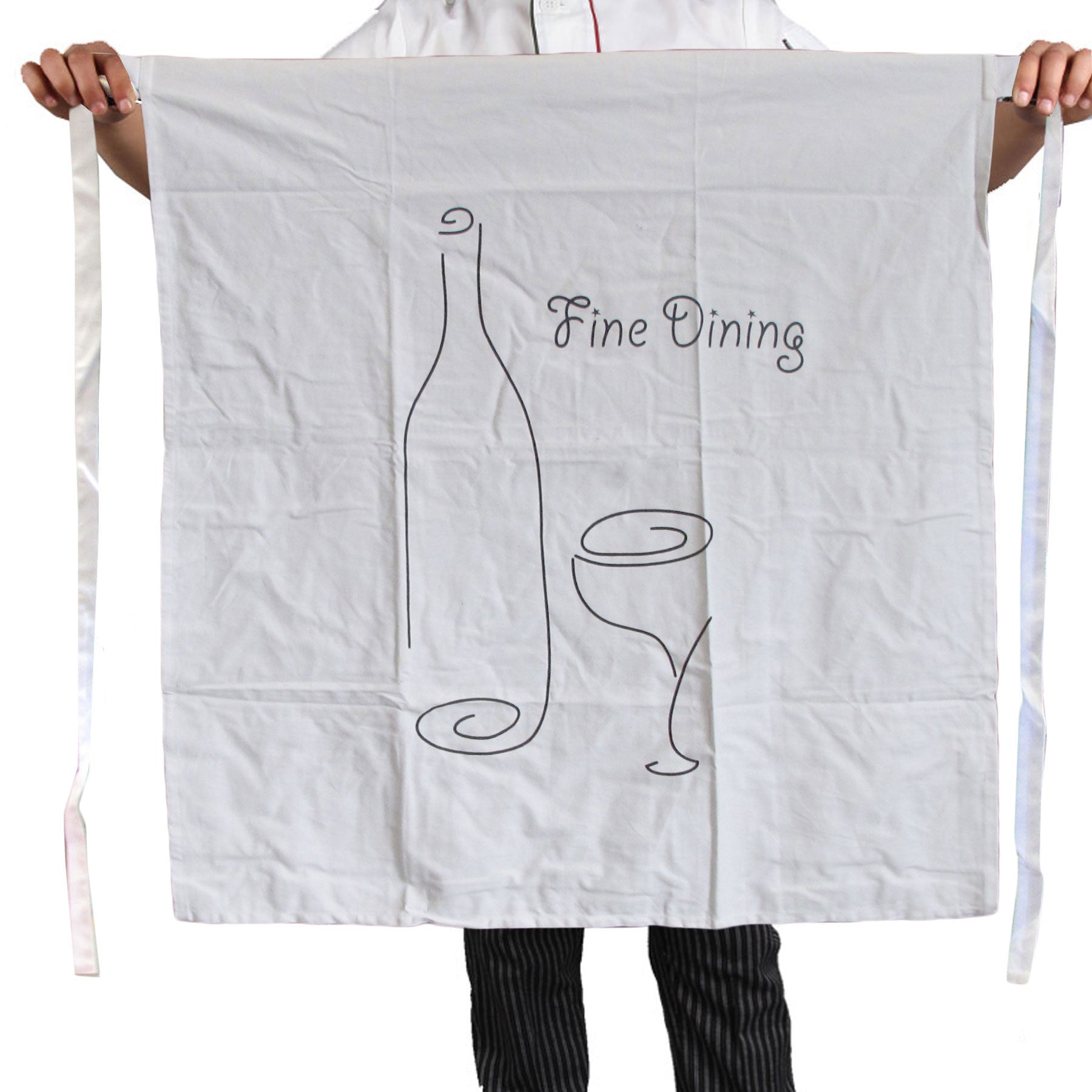 100% Cotton Master Chef Half Apron Heavy Duty Fine Dining Tristar Online