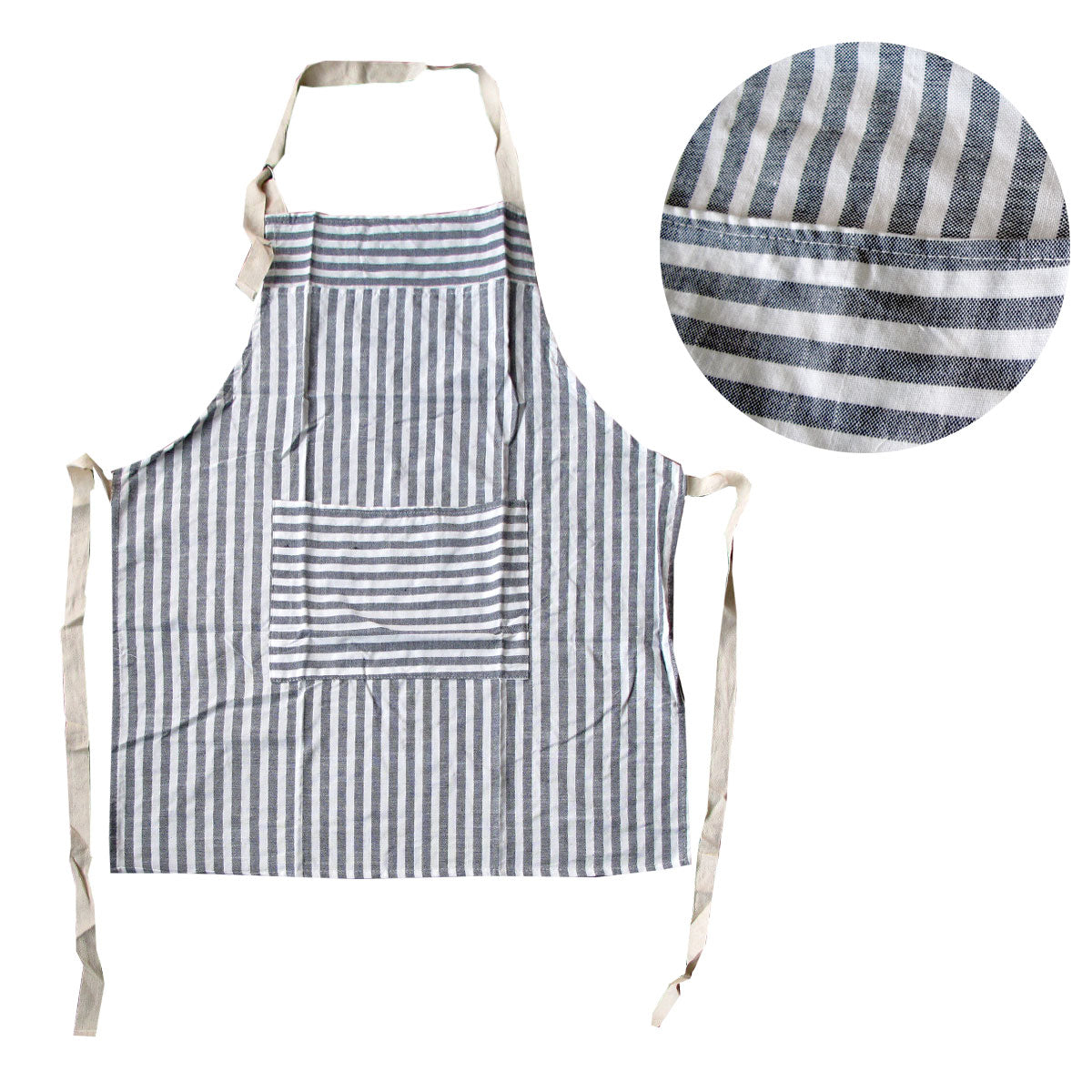 My Hub Polyester Cotton Striped Apron Tristar Online