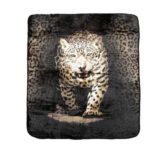Soft 3D Animal Print Faux Mink Blanket Queen Leopard Tristar Online