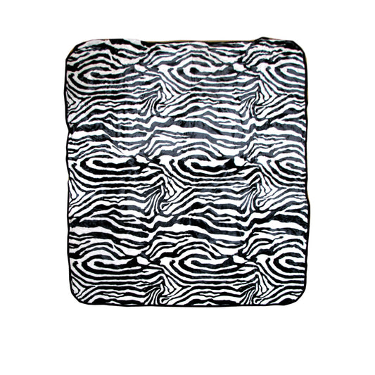 Animal Skin Pattern Faux Mink Blanket Queen Zebra Tristar Online