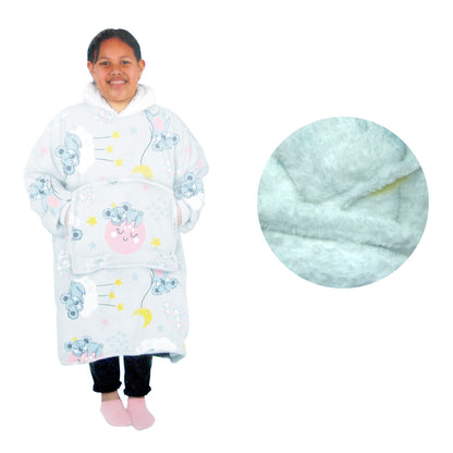 Girls Comfy Warm Blanket Hoodie with Sherpa Fleece Reverse Koala Tristar Online