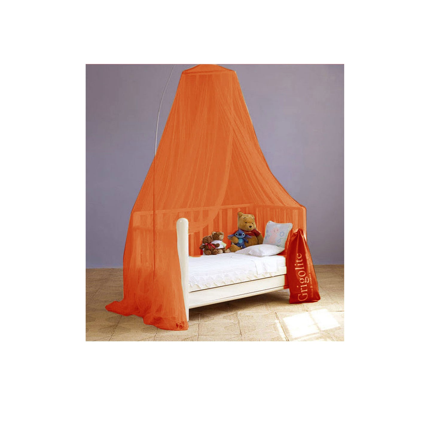 Nursery Baby Cot Size Bed Decorative Canopy Orange Tristar Online
