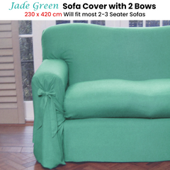 Jade Green Sofa Cover 2 to 3 Seater 230 X 420cm Tristar Online