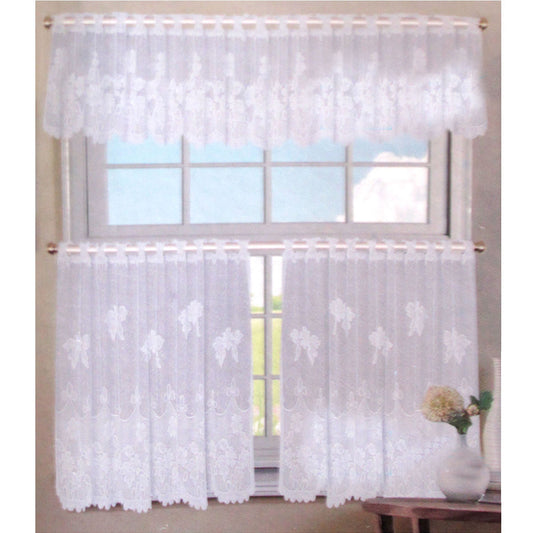 3 Pce Cafe Flora Lace Curtain Set Tristar Online