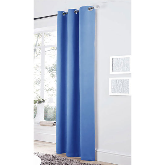 Bloomington One Panel of Easy Care Eyelet Curtains Blue 120 x 221 cm Tristar Online