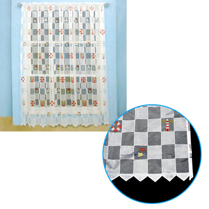 One Piece Kids CuteSheer Lace Curtain Under The Sea Sailing Boat Tristar Online