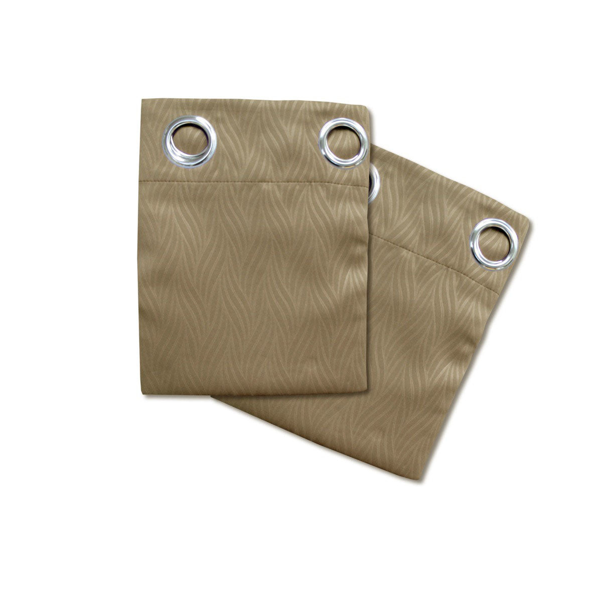 Pair of Blockout Embossed Eyelet Leaf Curtains Coffee Tristar Online